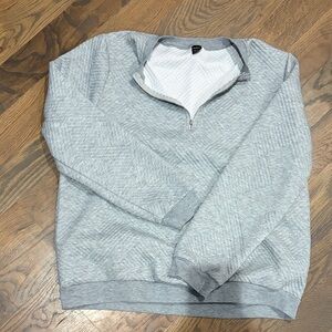 Men's Gray Quarter-Zip Sweater